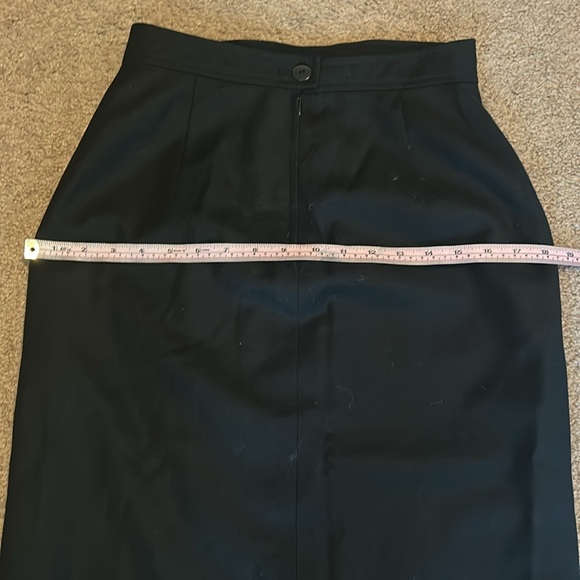 Eacada vintage wool black pleated midi pencil skirt. Sz36 - Picture 10 of 10